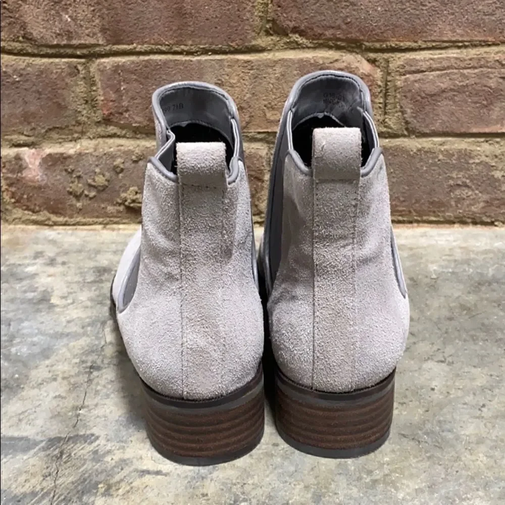 Cole Haan Landsman Light Gray Suede Ankle Bootie